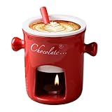 Schokofonduetopf - Keramik Fonduetasse für Schokolade und Käse, Hochtemperaturbeständig | Kleine Fondue-Caquelons für Picknicks, Snacks, Strände und Strandpartys, Partys
