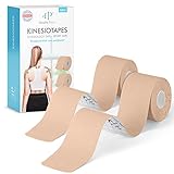 Health Press Kinesiotapes – 2 Rollen Kinesiologie Tape Sport Beige + Beige (5cm x 5m) – Kinesiotape – Profi Physio Tape und Sporttape – Hautfreundliche Tapes DERMATEST: SEHR GUT