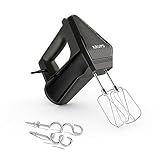 Krups GN6028 3MIX 6000 Handmixer | 600 W | präzise Kontrolle | Soft-Touch-Griff | langes Kabel | praktischer Geschwindigkeitsregler | inkl. Quirle und Knethaken | Schwarz