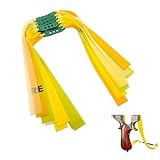LIUYIDM 8 Stück Steinschleuder Gummi,Hochelastischer Naturlatex Steinschleuder Gummiband,Ersatzgummi für Schleuder,Langlebig Sportschleuder Schleudergummiband für Outdoor Sportarten (Grün und Gelb)