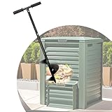 Kompostwender, Belüfter, Kompostrührer, Werkzeug für Outdoor-Kompostierung, manueller Kompostbehälter, Belüfter, rotierender Belüfter, Bodenfräse