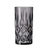 Nachtmann Longdrinkgläser Set 395 ml, 2 Stück, Grau, Noblesse, 105443, Cocktailgläser aus Kristallglas, Trinkgläser spülmaschinenfest
