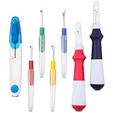 7 Stück Nähzubehör mit Trimmschere, Auftrenner für Nähte Nahtauftrenner Nahttrenner zum Nähen, Groß/Klein Sewing Accessories Seam Ripper Nahttrenner Profi für Hand Nähen Sticken Kreuzstich DIY