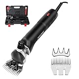 Sinbide Elektrische Schafschermaschine 690W Elektrische Wollschere Professionelle Schafschermaschine 6-Gang Schermaschine Schafe Kompatibel 3 Meter Netzkabel Für Schafe, Ziegen，Alpakas usw. (Schwarz)