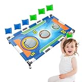 Beanbag Wurfspiel, Cornhole Bean Bag Wurfspiel für den Außenbereich, Interaktives Indoor Wurfspielgerät für Camping und Familienaktivitäten mit Zubehör