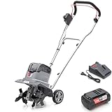 IKRA 36V Akku Bodenhacke Motorhacke IB-TC 36, zwei Arbeitsbreiten 19-30 cm, inkl. Akku 36V 4Ah & Ladegerät, kompatibel mit Bosch