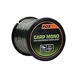 Fox International Group Carp Mono High Performance Monofilament Angelschnur Angelsehne Fishing line (1000, 0,35mm | 18lb 1000m), Grün