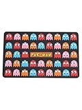 Pac-Man Brettchen - Allover Retro Frühstücksbrettchen Schneidebrettchen aus Resopal Schwarz