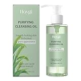 Cleansing Oil, Tiefenreinigendes Reinigungsöl mit Weizen & Grün Herb – Sanfte Make-up-Entfernung für alle Hauttypen | Feuchtigkeitsspendend & Hautberuhigend | 100ml