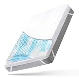 Atenza Gel Topper 140x200cm, 5 Zonen Matratzen Topper mit Abnehmbarer Bezug & Antirutsch Funktion, H2&H3 7,5cm Höhe Matratzentopper, Matratzenauflage für Boxspringbett Bett Schlafsofa