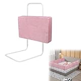 YRHome 50cm Kinderbettgitter Bettgitter Bettschutzgitter für Kinder Rausfallschutz Bett Kinderbettgitter 5-Loch Höhenverstellbar für Kinderbett & Familienbett Rosa