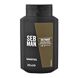 SEB MAN THE PURIST – tiefenreinigendes Anti-Schuppen-Shampoo gegen gereizte und juckende Kopfhaut* – Herren-Shampoo mit Guarana-Extrakt und anregendem Duft von Bergamotte und rosa Pfeffer – 250 ml