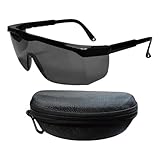 DOUDINGMAO Brille mit Aufbewahrungsbox, für Kosmetik, 200 nm-2000 nm, Bräunungsbrille