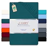 Camry Spannbettlaken 140x200 cm Petrol Mikrofaser Spannbetttuch Bettlaken Oeko Tex Zertifiziert