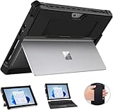 MoKo Hülle für Microsoft Surface Go 4 /Surface Go 3 / Surface Go 2 / Surface Go Case, All-in-One Schutzhülle mit Stifthalter und Handschlaufe, Kompatibel mit Type Cover Keyboard - Schwarz