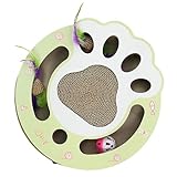 Kratzmatte, Katzenkarton - Kratzerplatine für Katzen | Interaktives Robustes lustiges Multi funktionales Federkugelspielzeug für Innenkätzchen -Sofa -Boden -Heimspielzeit