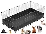 PILIN Kaninchengehege, Metallzaun, Drahtkäfig mit wasserdichter Matte, DIY Montage von verschiedenen Größen von Metalldrahtkäfig 30x38 12pcs