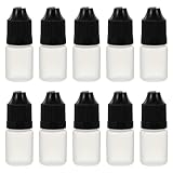 POPETPOP 20 Stück 5 Ml Wiederbefüllbare Ldpe Quetschtropfflaschen mit Kindersicherem Deckel für Augenflüssigkeit und Leichte Öle Auslaufsicher Umweltfreundlich Handtaschenkompatibel