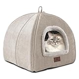 WINDRACING Katzenbett für Indoor-Katzen – Katzenhöhlenbetten, Katzenhaus Katzenzelt mit abnehmbarem, waschbarem, gepolstertem Kissen, weiche Kätzchenbetten, Katzenbetten und Möbel, für kleine und
