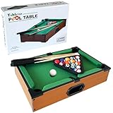 Mini Billiard Tisch,Mini Pool Billardtisch Pooltisch Spiel,Billardtisch Pooltisch Set mit 2 Queues, 16 Billardkugeln, Triangel zur Anordnung,Tragbarer Stressabbau-Tisch-Snooker-Spiel-Set