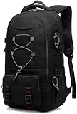 Besttravel Reiserucksack, 45 l, wasserdicht, große Kapazität, für Laptop 43,9 cm (17,3 Zoll), Trekking, Herren, Damen, für Sport im Freien, Camping – Schwarz