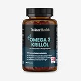 Doktor Health Krillöl + Fischöl 2000 mg – 1000 mg Krillöl mit 420 mg Phospholipiden & Astaxanthin – 1000 mg Fischöl – 1090 mg Omega-3 – 90 Softgel-Kapseln – Für Herz, Gehirn & Augen
