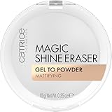 Catrice Magic Shine Eraser Gel To Powder, Nr. 010, Transparent, mattierend, porenverfeinernd, natürlich, für Mischhaut, vegan, ölfrei, ohne Parfüm, ohne Alkohol, 1er Pack (10g)