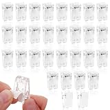 30 Stück Mini Wandclips, Mabor Selbstklebende Federklammern Klare Kunststoff Federclips Nagel Werkzeug Clip für Büro Zuhause Schule