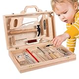 Werkzeugset für Kinder, Bauspielzeug, Fetend | Werkzeugbank für Kleinkinder mit Werkzeugkasten | Reparaturset für Kinder T