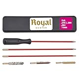 Royal Hunter® Waffenreinigungsset I Kaliber .270 /.280 /.284-7mm I zur Waffenpflege und Waffenreinigung & Laufreinigung für Langwaffen - mit Kunstoffkoffer (Kal 270 /.280 /.284) I Waffenputzset