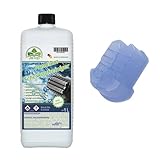 JaTop Scherkopfreiniger Nachfüllflüssigkeit + 1 Kartusche (leer) [1l pro Flasche] - geeignet zum Nachfüllen von Braun Clean & Renew Synchro Activator & Pulsonic Series Made in DE