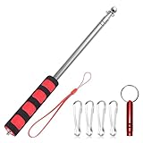 Dantolo Telescopic Flagpole, Flagge Stange,Flaggen Stab,Telescopic Pole 2.5 m for Travel, Outdoor Activities, Lessons, Training (Rot)