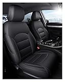 WEKPOPMEVL Auto Sitzbezug Für VW Für EOS Für CC Für G&olf Für Polo Für S&CIROCCO Für T&iguan Für T&OUAREG Kissen Sitz Schutzhülle Auto Sitzbezüge Custom(Schwarz)