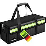LADYSONS E-Bike Akkutasche, Feuerfeste Akku Tasche bis 1800 °C, Ultrahochtemperaturbeständig, Wasserdicht, Explosionsgeschützt, Feuerfeste Box für Lagerung, Transport, Laden（L, 49 x 15 x 15 cm）