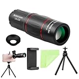Monokular-Teleskop für Erwachsene, leichtes Monokular mit Smartphone-Adapter, Stativ-Monokular-Teleskop für Konzerte, Vogelbeobachtung