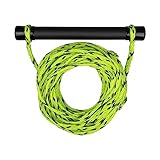 Mesle Wasserski & Wakeboard Leine Set, schwimmfähig, Soft-Griff Hantel, Länge 18,3 m, schwimmend, Zug-Seil Wassersport Schleppleine, inkl Rope Keeper