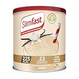 SlimFast Milchshake Pulver Vanille I Kalorienreduzierter Diät-Shake mit hohem Eiweißanteil I Diät-Pulver für eine gewichtskontrollierende Ernährung I Nur 225 Kalorien pro Protein-Shake I 365 g