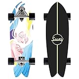 Surf Skates 81,3 cm Surf-Skateboard CX7 Carving Truck Pumpping Skateboard ABEC-11 Kugellager Ahornholz Surfskate 81 × 25 cm mit T-Werkzeug geeignet für Kinder, Jugendliche, Jugendliche und Erwachsene
