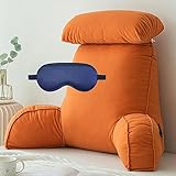 WUHUQN Lesekissen mit Stützarmen, Rückenstütze, Lesekissen, Kopf- und Taillenstützkissen, mit Nackenkissen, perfekt zum Spielen, Lesen oder Fernsehen, 75 x 40 x 50 cm