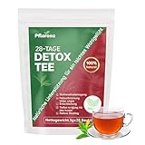 Detox Tee zum Abnehmen – 28 Tage Kräutermischung mit Mate, Ginseng & Oolong – Unterstützt Entgiftung & Fettverbrennung