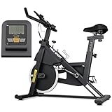 TREX SPORT Indoor Bike Heimtrainer Fahrrad TX-640SB HOWL | Mechanischer Widerstand, verstellbarer Sattel, Trainingscomputer, 12kg Schwungrad, Pulssensoren