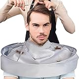 Retoo Professioneller Friseurumhang mit Kordelzugschluss aus Nylon für Damen, Herren Kinder, Wasserdichte und Universalgröße Haarschneideumhang Für Friseursalon, Haarschneiden (60x23cm, Grau)