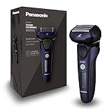 Panasonic Series 800 ES-LV67 Elektrischer Nass- & Trockenrasierer, 5-fach-Scherkopf Mit Linearmotor Und Bartsensor Technologie, Inklusive Pop-up Trimmer Und 16D-Multi-Flex-Kopf, Navy Blau