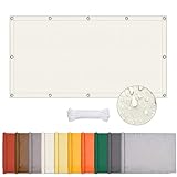 ONESHLEE Sonnensegel 2 x 3m Sonnensegel Wasserdicht Rechteckig, Sonnenschutz Terrasse, Uv Schutz Hitzeschutz Ohne Bohren, Sonnensegel Rechteckig Mit Ösen Und Seil Für Pergola (Creme Farben, 2 * 3m)