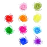 JYNVO 10 Stück Jongliertücher, Chiffontücher für Tanzen, Bunte Seidentücher, Bunte Tücher für Kindergarten Kindershow Sensorisches Jonglieren Tanzen