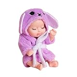 Generisch Realistische Puppe,Realistische Puppe | Kleine wiedergeborene Puppen,4,3-Zoll-Reborn-Puppen, realistische Real-Life-Puppen, kleine Puppen für Mädchen, Kinder ab 3 Jahren