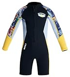 2,5 mm langärmeliger Neoprenanzug für Jungen Einteiliger thermischer Schwimmen Surfen Neoprenanzug für Kinder Tauchen Wassersport