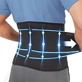 Rückenstütze für Frauen – Rückenstütze für Herren, Rückenstütze für Damen, Rückenstütze für Männer, Rückenstütze für Männer unten, Rückenstütze für Arbeit, medizinische Qualität, Schwarz, L