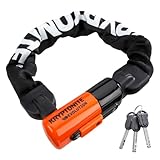 Kryptonite Evolution 1055 Mini Integriertes Kettenschloss - 55 cm, Sicherheitsgrad 8/10, Anti-Diebstahl Fahrradschloss, mit 10 mm Stahlkette und 3 Schlüsseln, Schwarz