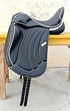 WILD RACE Leder-Dressur-Monoflap-Wechseleisensattel/Leather Dressage Monoflap Changeable Gullets Saddle (18')